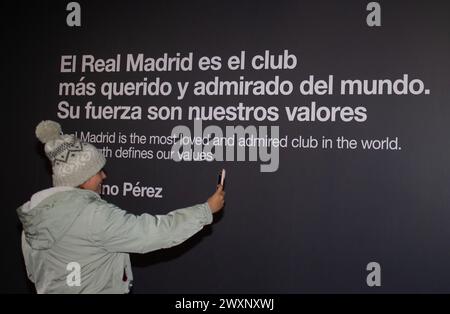 Real Madrid Museum im neuen Santiago Bernabeu Stadion. Januar 2024 Stockfoto