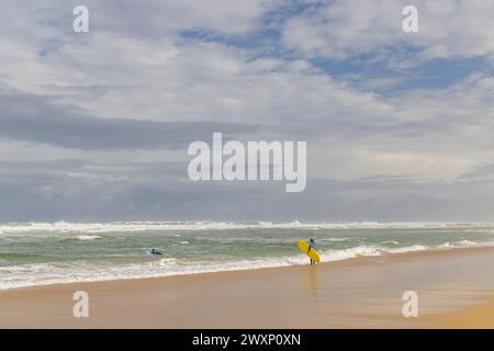 Plage Nord Beach, Mimizan, New Aquitaine, Frankreich Stockfoto