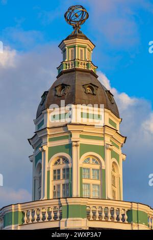 Turm der Kunstkamera, Museum für Anthropologie und Ethnographie, 1727, Sankt Petersburg, Russland Stockfoto