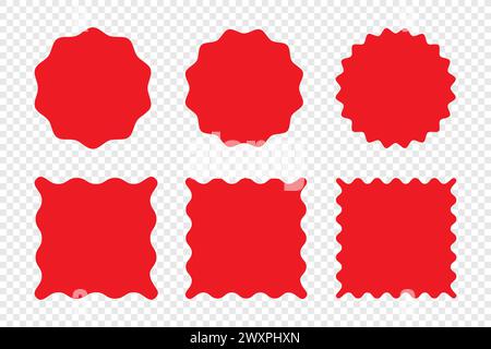 Verkauf Aufkleber, Preisschild, Starburst Vektor-Symbol Set Stock Vektor