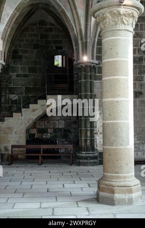 Blick auf die Abtei Mont-Saint-Michel Stockfoto