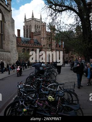 Fahrräder geparkt in Cambridge Stockfoto