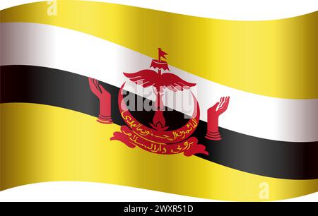 Brunei-Flagge Stock Vektor