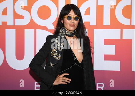 New York, USA. April 2024. Jihae nimmt an der New Yorker Premiere von Sasquatch Sunset im Metrograph am 1. April 2024 Teil. (Foto: Anthony Behar/SIPA USA) Credit: SIPA USA/Alamy Live News Stockfoto