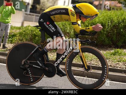 Irun, Spanien. April 2024. Ben, TULETT TEAM VISMA Credit: Abaca Press/Alamy Live News Stockfoto