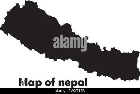 nepal Karte Symbol Vektor Illustration Symbol Design Stock Vektor