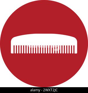Einfache Design Kamm Symbol Vektor Illustration Stock Vektor