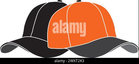 Logo-Design mit Vektorgrafik und Hut-Icon. Stock Vektor