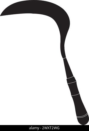 Gras Sichel Icon Vektor Illustration einfaches Design Stock Vektor