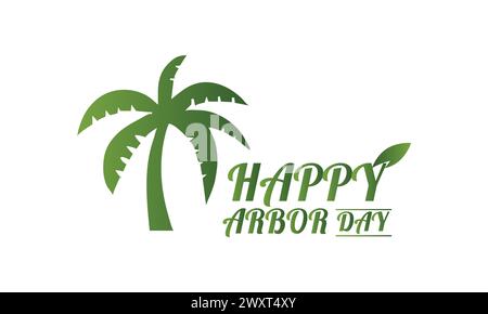 Happy Arbor Day: Fesselnde Textdesigns zu Ehren von Mutter Natur Stock Vektor