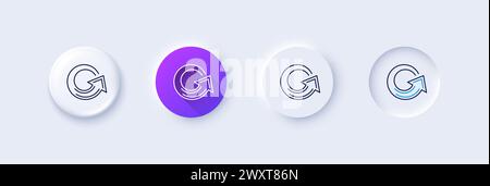 Symbol der Pfeillinie erneut laden. Pfeilspitze Aktualisieren. Zeilensymbole. Vektor Stock Vektor