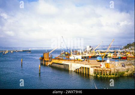 Neubau des äußeren Hafens, Brixham, Devon, England, Großbritannien 1986 Stockfoto