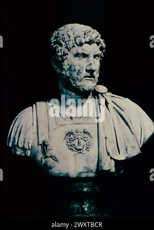 Römischer Kaiser Hadrian, Marmorbüste, Italien 150 n. Chr Stockfoto