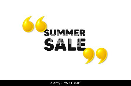 Sommerangebot. Sonderangebot Preisschild. 3D-Anführungszeichen. Vektor Stock Vektor