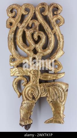 Hirschfigur, verziert mit Gold, 5. Jh. v. Chr., sarmatische Kunst, Puschkin Staatliches Museum der Schönen Künste, Moskau, Russland Stockfoto