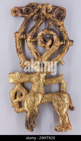 Hirschfigur, verziert mit Gold, 5. Jh. v. Chr., sarmatische Kunst, Puschkin Staatliches Museum der Schönen Künste, Moskau, Russland Stockfoto