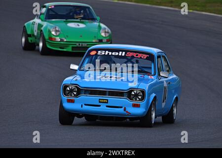 Mark Lucock, Ford Escort Mk1 RS2000 und Equipe 70 werden viele legendäre GT-, GTS- und Touring-Fahrzeuge dieser Epoche präsentieren und in 5 Gruppen laufen Stockfoto