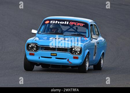 Mark Lucock, Ford Escort Mk1 RS2000 und Equipe 70 werden viele legendäre GT-, GTS- und Touring-Fahrzeuge dieser Epoche präsentieren und in 5 Gruppen laufen Stockfoto