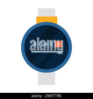 Runder Stromzähler. Elektriker Werkzeuge, Elektriker liefert flache Vektor-Illustration Stock Vektor