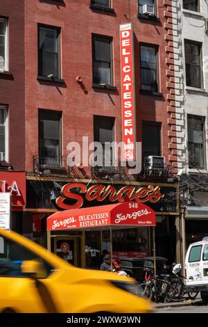 Sarge's Restaurant and Delicatessen, NYC, USA 2024 Stockfoto
