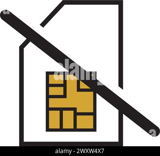 Karte, GSM, Mobiltelefon, Telefon, sim-Karte, sim-Karte, Telefon-Logo-Vorlage Vektor-Symbol-Illustration Design Stock Vektor