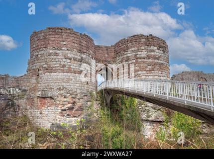 Beeston Castle. Die innere Vorburg von Beeston Castle, Beeston Crag, Beeston, Cheshire, England, UK Stockfoto