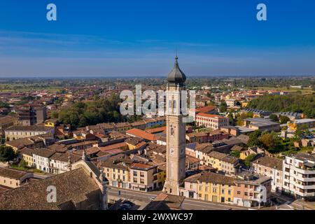 Blick auf die Stadt Carpenedolo, Brescia Lombardei Italien Stockfoto