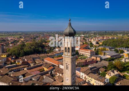 Blick auf die Stadt Carpenedolo, Brescia Lombardei Italien Stockfoto