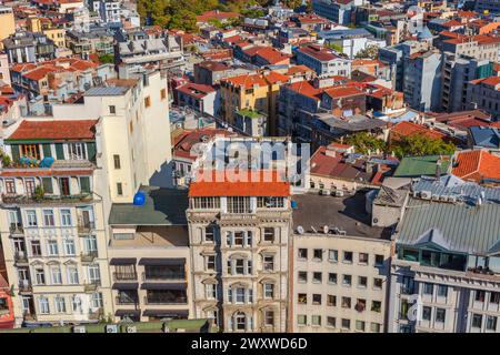 Stadtbild von Istanbul vom Galata Tower, Türkei Stockfoto