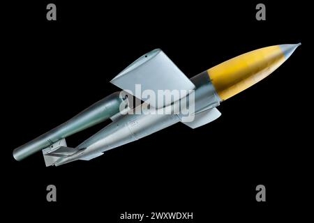 Deutsche V-1-Rakete aus dem Zweiten Weltkrieg. In Großbritannien bekannt als Doodlebug oder Buzz Bomb. Stockfoto