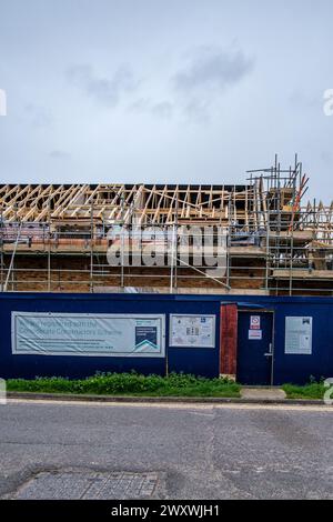 Leatherhead Surrey, Großbritannien, 02. April 2024, Social Housing Residential Development With No People Stockfoto