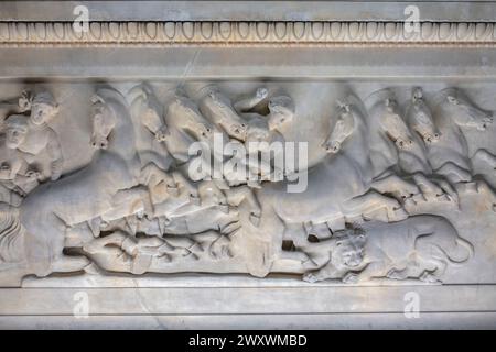 Lykische Sarkophage, 5. Jahrhundert v. Chr., Sidon, Archäologisches Museum, Istanbul, Türkei Stockfoto