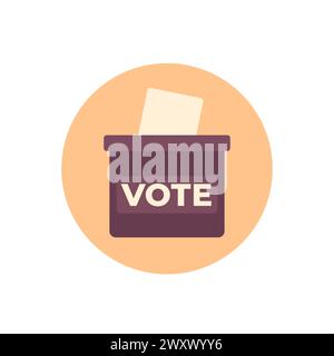 Stimmzettel-Symbol, flacher Vektor Stock Vektor