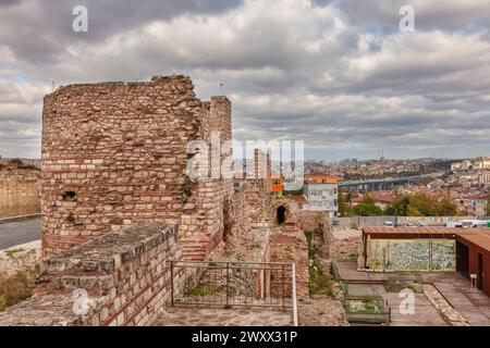 Palast von Blachernae, byzantinische Kaiserresidenz, Istanbul, Türkei Stockfoto