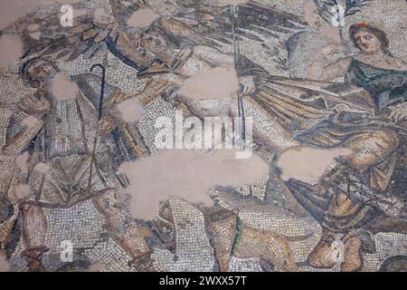 Mosaik, Hatay Archäologiemuseum, Antakya, Antiochia, Provinz Hatay, Türkei Stockfoto