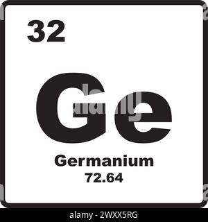 Germanium chemisches Element Symbol Vektor Illustration Symbol Design Stock Vektor