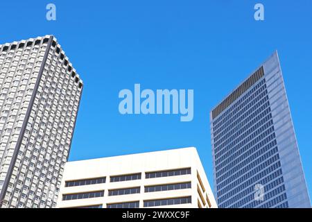 Wolkenkratzer im Geschäftszentrum Dawntown von Calgary in Kanada Stockfoto
