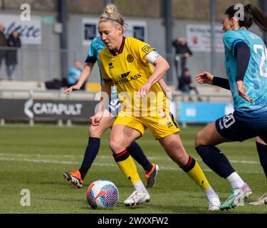 Sophie Barker, Sheffield United Captain bei London City Lionesses im Princes Park, Dartford, in der Barclays Womens Championship Stockfoto