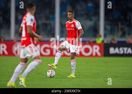 April 2024: Estádio Mario Alberto Kempes, Córdoba, Argentinien: Fernando Reges von Internacional, während Belgrano und Internacional, 1. Runde der Gruppe c der Copa Sul-America 2024 Stockfoto