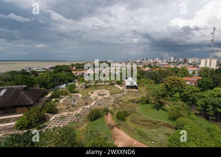 Luftaufnahme des Mangal das Garcas Park in Belém City, Brasilien Stockfoto