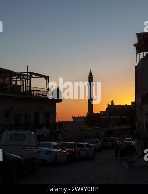 Straße in der Altstadt, Mardin, Provinz Mardin, Türkei Stockfoto