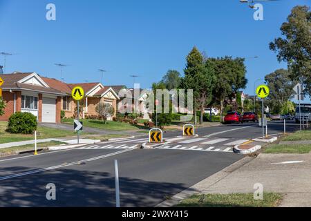 Glenwood, Vorort von Sydney in Australien, mit Häusern und Immobilien an der Forman Avenue, New South Wales, Australien Stockfoto