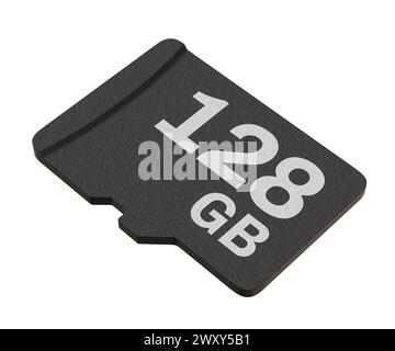 Speicherkarte mit 128 GB Kapazität, MicroSD-Flash-Speicher-Disc Stockfoto