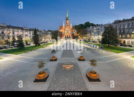 St. Josephs-Kirche, Podgorski-Marktplatz, Krakau, Polen Stockfoto