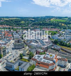 Aus der Vogelperspektive auf die schöne Dreiflusstadt Passau in Niederbayern Stockfoto