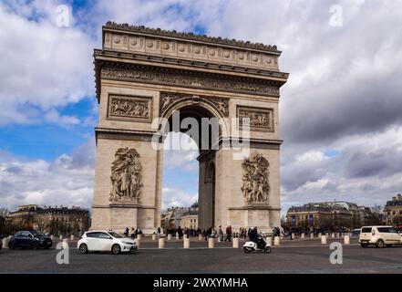 Paris. Triumphbogen auf dem Charles de Gaulle-Platz. Ile de France. Frankreich. Europa Stockfoto