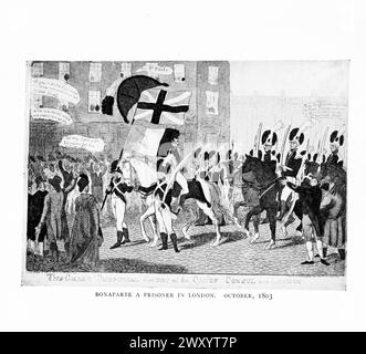 Bonaparte, ein Gefangener in London. Oktober 1803 Napoleon und die Invasion Englands : die Geschichte des großen Terrors Stockfoto