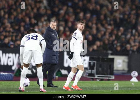 London Stadium, Stratford am Dienstag, den 2. April 2024. Timo Werner von Tottenham Hotspur während des Premier League-Spiels zwischen West Ham United und Tottenham Hotspur im London Stadium, Stratford am Dienstag, den 2. April 2024. (Foto: Tom West | MI News) Credit: MI News & Sport /Alamy Live News Stockfoto