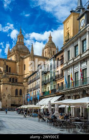 Plaza Mayor, Segovia, Kastilien und Leon, Spanien Stockfoto