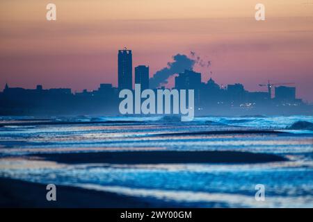 Sonnenuntergang an der Nordsee Stockfoto